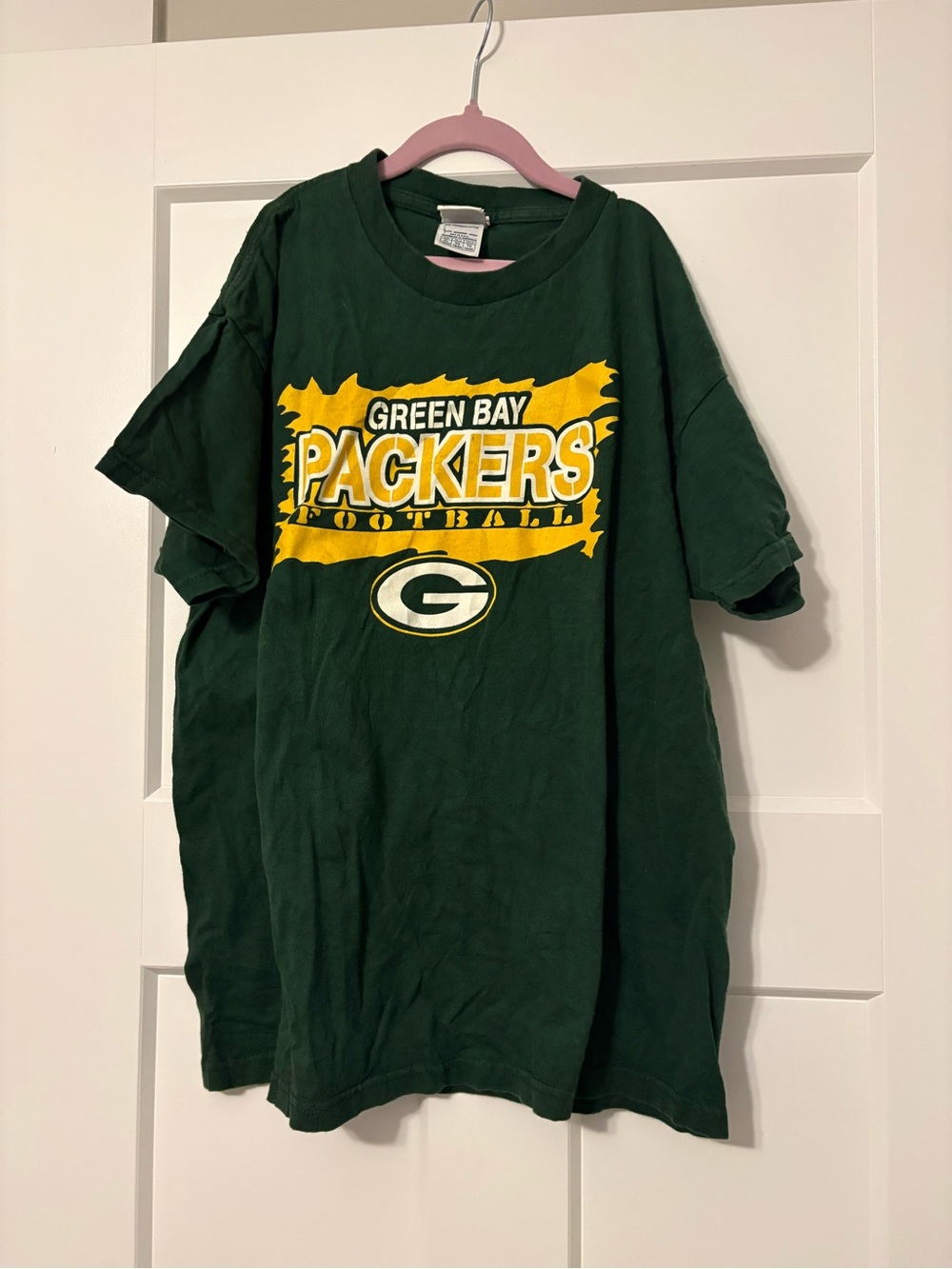 NFL Green Bay Packers Kids Tee in Dark Green & Yellow Logo